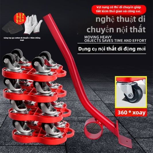 Di chuyển đồ tạo tác nặng di chuyển bánh xe vạn hướng ròng rọc di chuyển