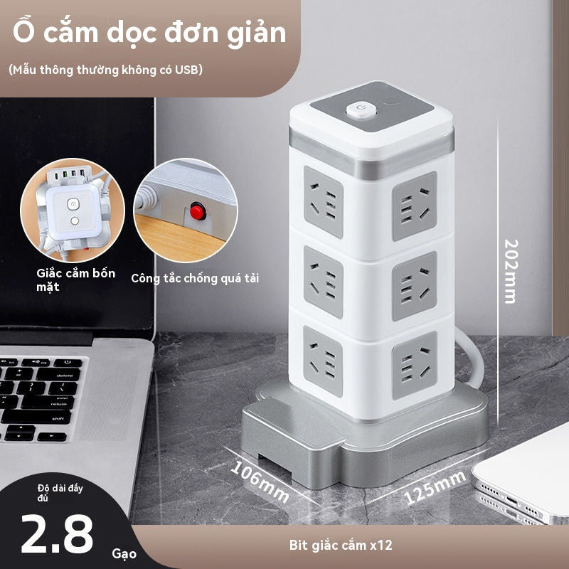 Ổ điện USB nhiều lỗ đủ loại ổ cắm có ổ cắm USB