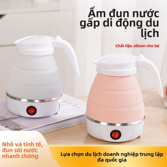 Ấm đun nước du lịch gấp silicone mini ấm đun nước di động nhỏ tự động tắ