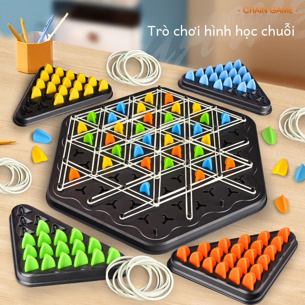 Chuỗi cờ tam giác trên cờ chiến tranh trẻ em câu đố tư duy logic đào tạo tập trung hình học đồ chơi